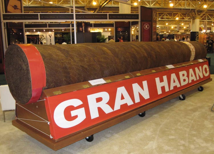 Top 7x70 Cigars 70 Ring Gauge cigars largest cigar most expensive cigar Gran Habano Corojo #5 El gigante