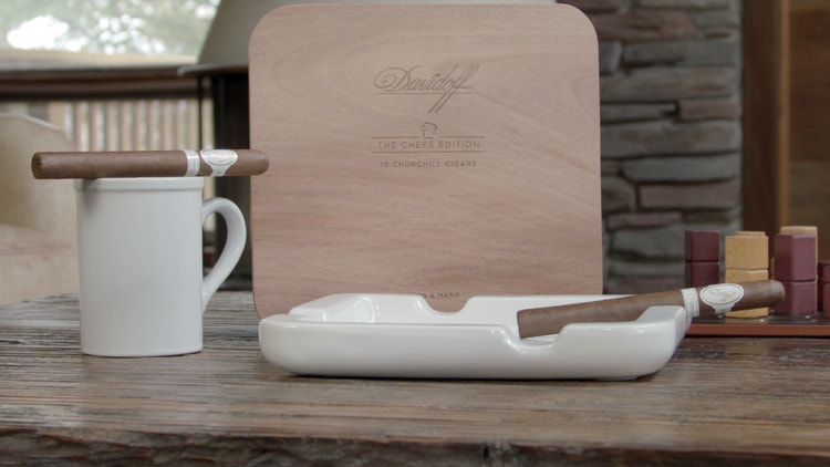 now smoking cigar advisor review davidoff chefs edition in included ceramic ashtray