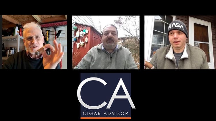 Gary, John, and Jared from Cigar Advisor on Zoom
