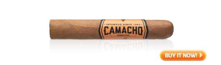 Top Rated Connecticut Shade wrapper cigars under $10 Camacho Connecticut cigars at Famous Smoke Shop