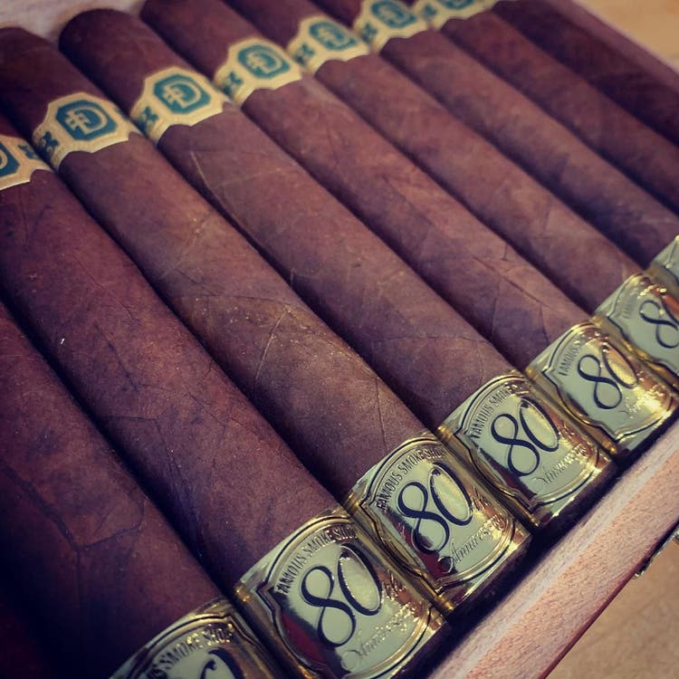 DT&T Famous Smoke Shop 80th Anniversary cigars from Saka's instagram