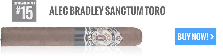 top 25 cigars alec bradley sanctum toro cigars
