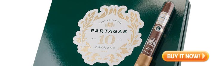 top new cigars partagas limited reserve decadas 2019 cigars at Famous Smoke Shop