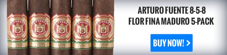 cigar gifts arturo fuente 858 flor fina cigars 5 pack
