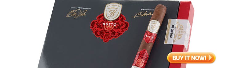 top new cigars buying guide april 15 2019 Balmoral Serie Signaturas Dueto cigars at Famous Smoke Shop