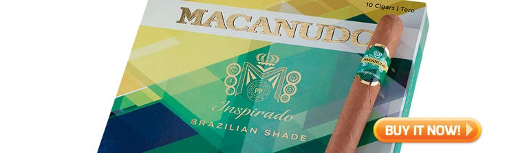 Macanudo Inspirado Brazilian Shade Box and single cigar from Cigar Advisor Top New Cigars