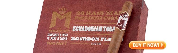 top new cigars dec 9 2019 Macanudo M Bourbon cigars at Famous Smoke Shop