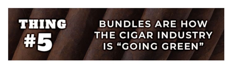 5 things you need to know about bundle cigars - thing 5 banner image - cigar industry going green