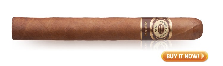 cigar advisor top 10 churchill cigars under $10 - romeo y julieta reserve at famous smoke shop