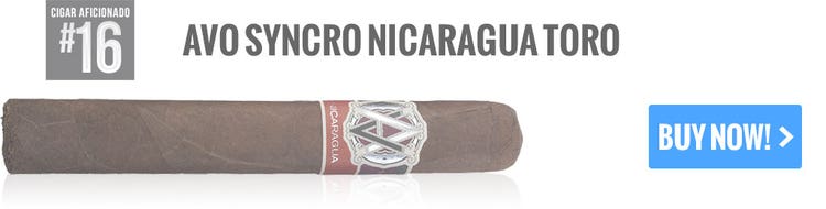 top 25 cigars avo syncro nicaragua toro cigars
