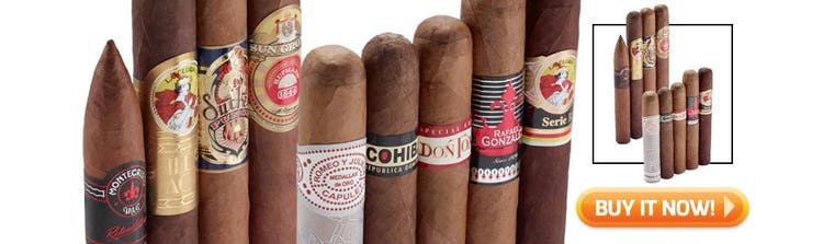 Shop the best cigar samplers for new cigar smokers -top rated cuban heritage cigar sampler at Famous Smoke Shop