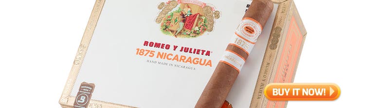 Shop Romeo y Julieta 1875 Nicaragua cigars at Famous Smoke Shop