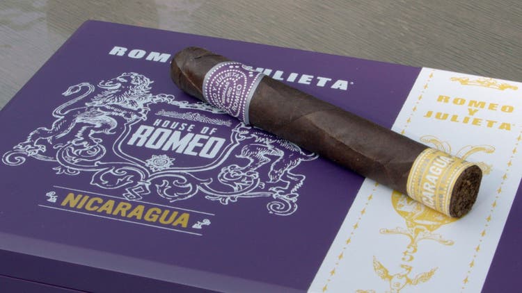 cigar advisor #nowsmoking cigar review romeo y julieta house of romeo nicaragua - setup shot of cigar presented on its box