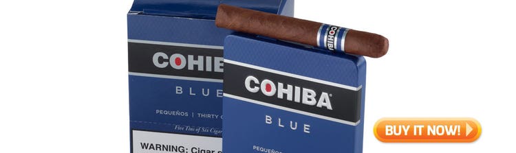 top new cigars March 30 cohiba blue pequeno cigarillos cigars at Famous Smoke Shop
