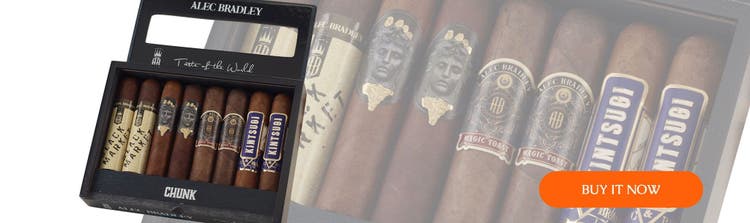 cigar advisor best holiday cigar gift guide - alec bradley taste of the world chunk sampler at famous smoke shop