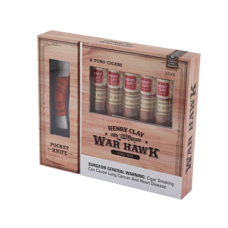 Altadis Accessories and Samplers Henry Clay War Hawk 6 Toro Cigars and Huntsman Pocket Knife