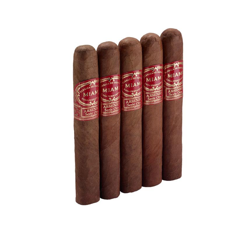 Casa Fernandez Miami Arsenio Oro Robusto 5 Pack Cigars at Cigar Smoke Shop