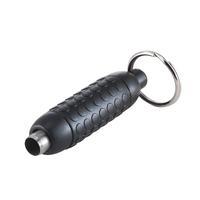 Rubberized Havana Retract Punch Black With Keyring