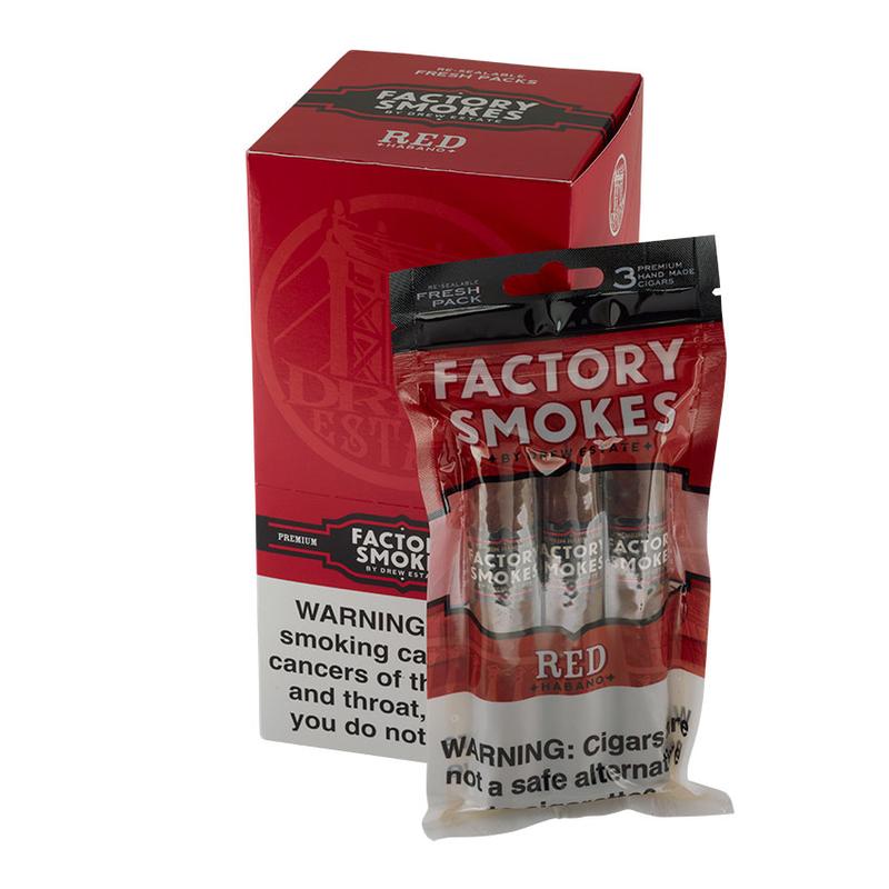 Factory Smokes Sweet By Drew Estate Factory Smoke Red Fresh PK 5/3 Cigars at Cigar Smoke Shop