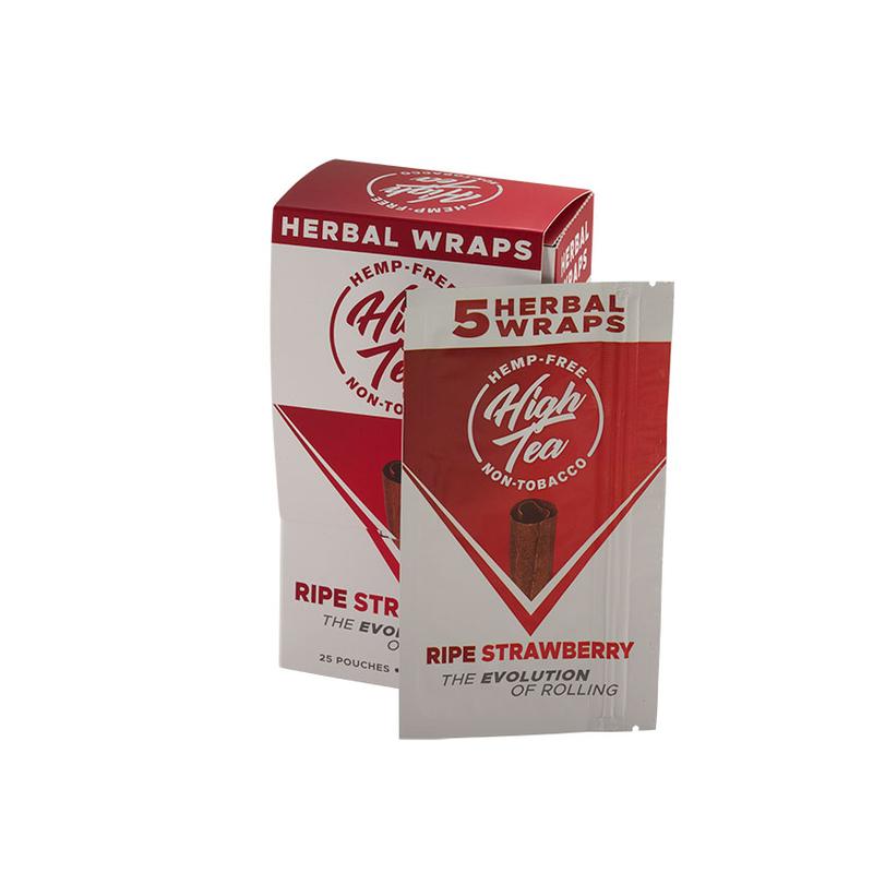 High Tea Herbal Wraps Strawberry 25/5 Cigars at Cigar Smoke Shop