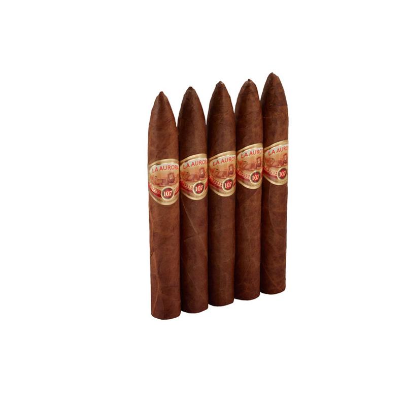 La Aurora 107 Belicoso 5 Pack Cigars at Cigar Smoke Shop