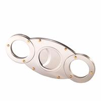 Double Blade Stainless Round Cigar Cutter