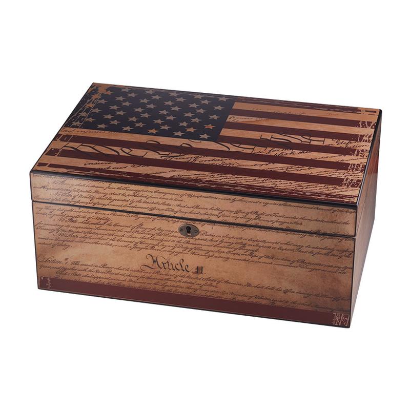 Famous Quality Imports Constitution American Flag Humidor