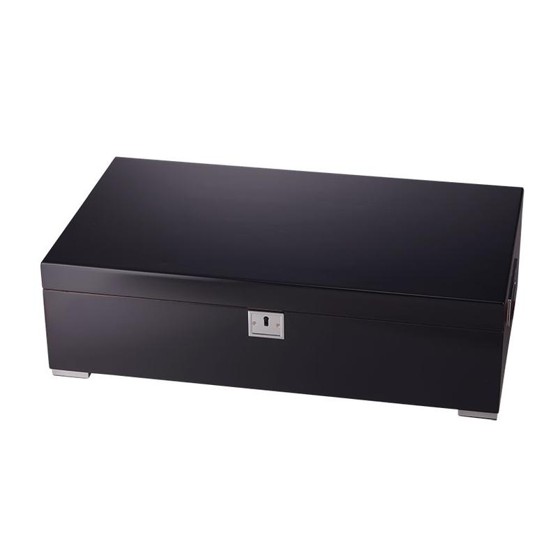 Famous Quality Imports Valentino Noir Humidor Black