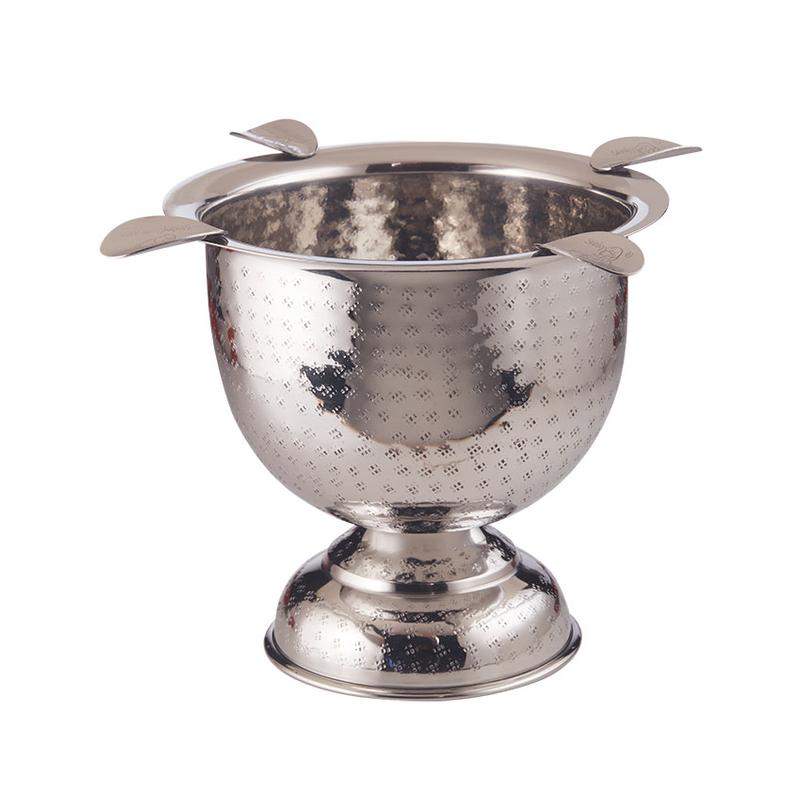 Stinky Tall Ashtray Hammered Stainless Steel