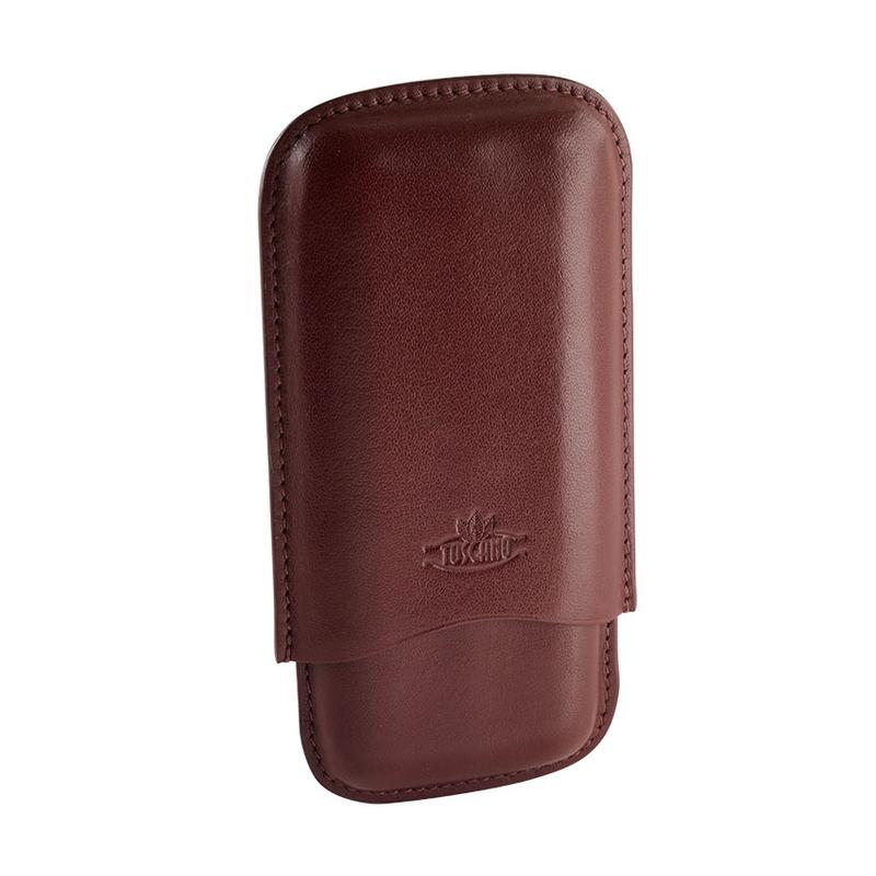 Toscano 3 Finger Leather Cigar Case