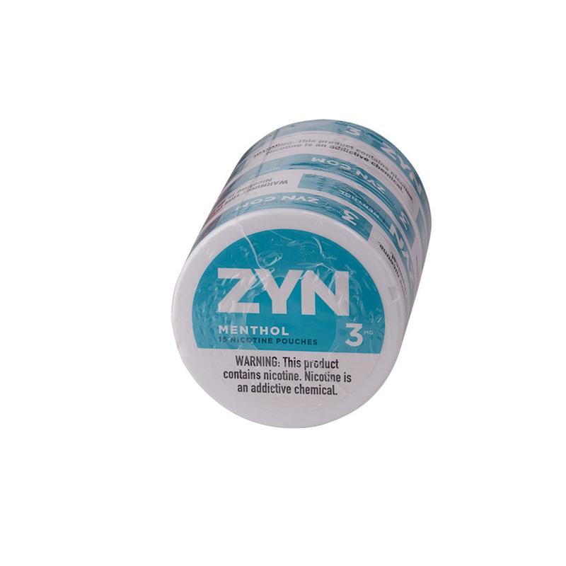 Zyn Nicotine Pouches Zyn Menthol 3mg 5 Tins