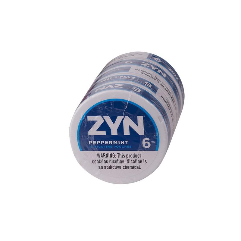 Zyn Nicotine Pouches Zyn Peppermint 6mg 5 Tins