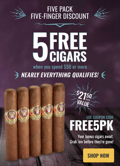 Free Five Pack with 50 Dollar Purchase