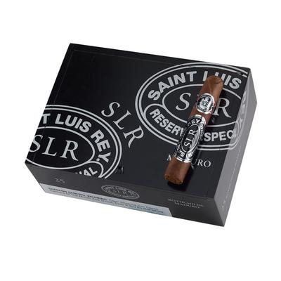 Very Large SLR Saint Luis Rey Rothchilde Black White Wood Wooden Cigar Box 